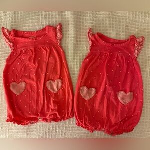 Pink Rompers / size 3-6 months / Twin Bundle
